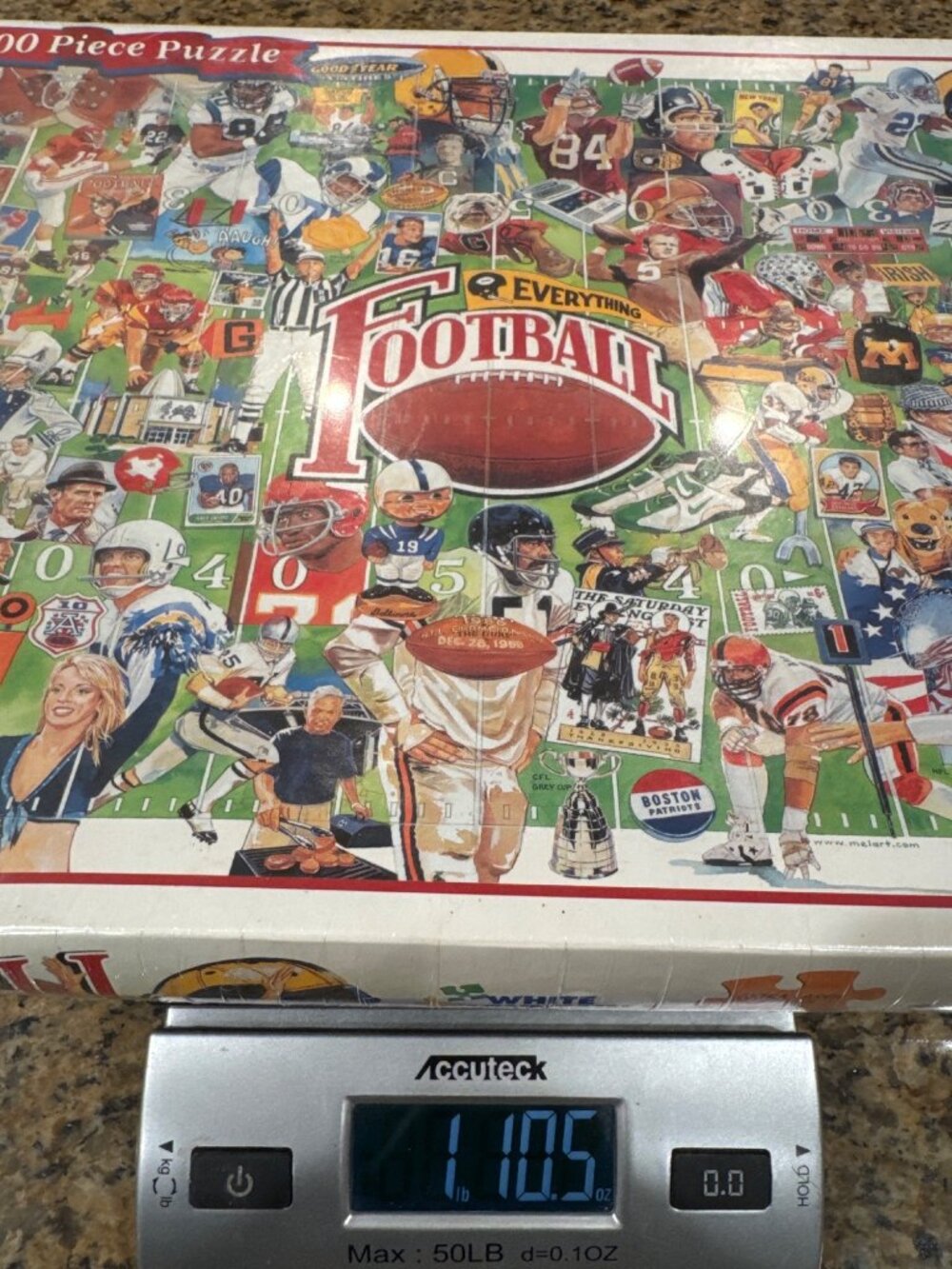 White Mountain Everything Football Puzzle 1000 Pieces 24”x30” New Sealed 2007 - Picture 15 of 15